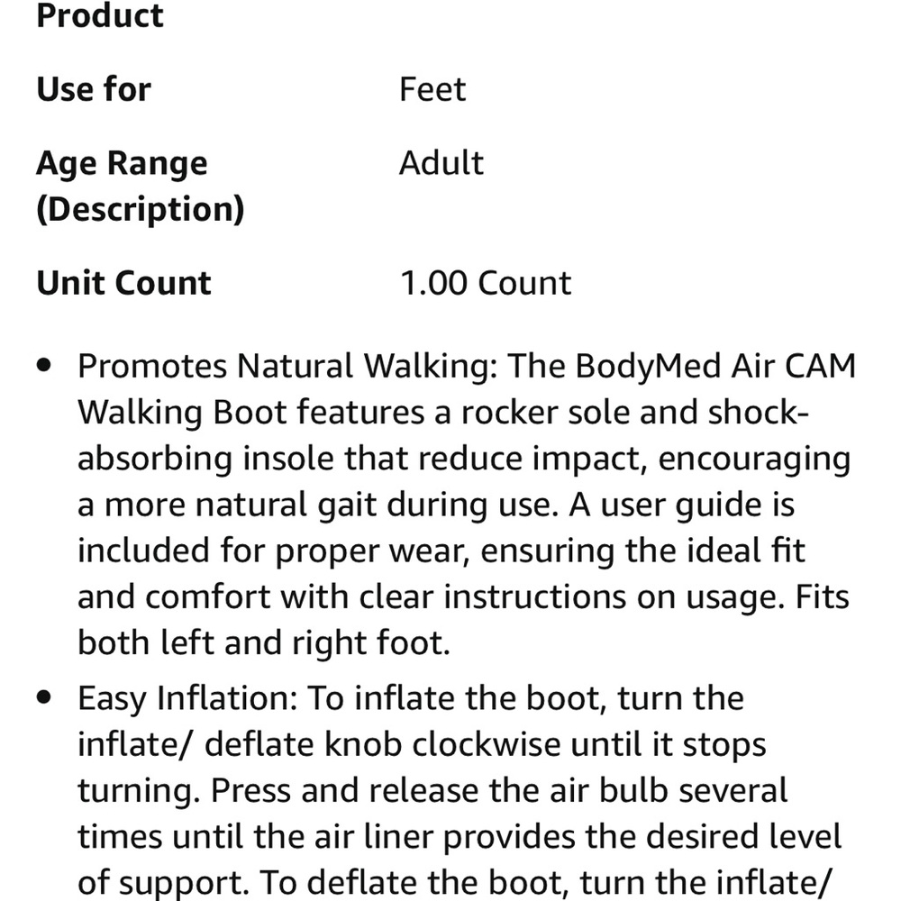 Bodymed air cam fracture boot - Picture 2 of 3
